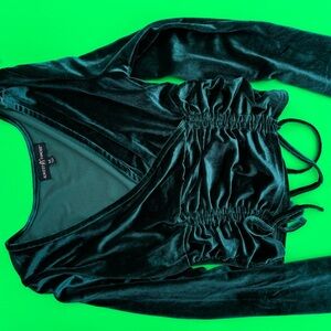 Green Velvet Top